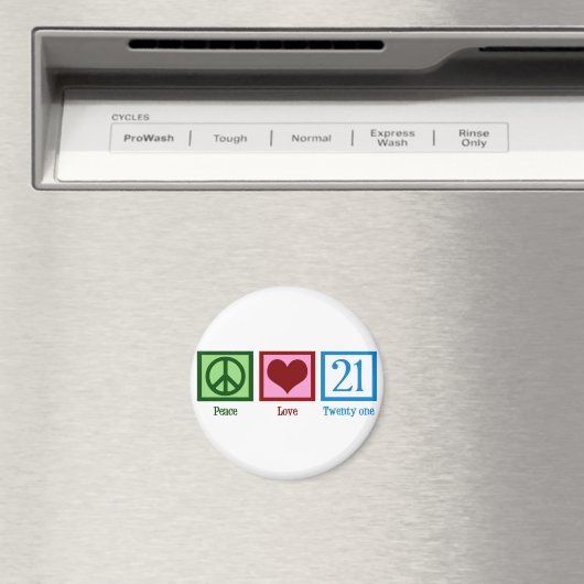 Peace Love 21 Magneet (Insitu (Vaatwasser))