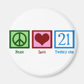 Peace Love 21 Magneet (Voorkant)