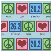 Peace Love 26.2 Marathon Runner Stof (Close Up)