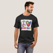 Peace Love 2e Grade Tie Dye Teacher Student Back T-shirt (Voorkant volledig)