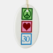 Peace Love 30 Keramisch Ornament (Rechts)