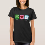 Peace Love 30th Birthday Cute Party T-shirt<br><div class="desc">Peace Love 30th Birthday</div>