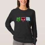 Peace Love 40th Birthday Cute Party T-shirt<br><div class="desc">Vredesliefde veertigste verjaardag.</div>