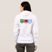Peace Love 50th Birthday Cute Party Hoodie (Achterkant volledig)