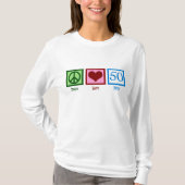 Peace Love 50th Birthday Cute Party T-shirt (Voorkant)