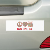 Peace Love 60 Bumpersticker (Op auto)