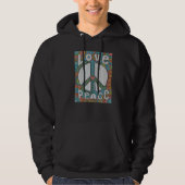 Peace Love 60s 70s Stropdas Die Groovy Hippie Cost Hoodie (Voorkant)