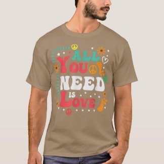 Peace Love 60s 70s Tie Dye Hippie Halloween Costu T-shirt