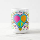 Peace & Love 70s Graffiti Mok (Center)