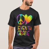 Peace Love 7e Grade Back School 7e Grade T-shirt (Voorkant)