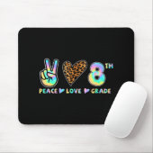 Peace Love 8th Grade Squad Back to School Teacher Muismat (Met muis)