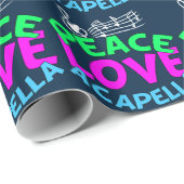 Peace Love Acapella Cadeaupapier (Rol Hoek)