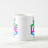 Peace Love Acapella Group Cute Monogram Koffiemok (Center)