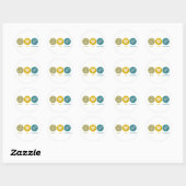 Peace Love Accordion Ronde Sticker (Vel)