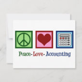 Peace Love Accountant Kantoor Holiday Kaart (Voorkant)