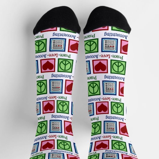 Peace Love Accounting Accountant Sokken (Top)