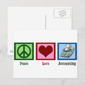Peace Love Accounting Briefkaart (Voorkant / Achterkant)