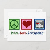 Peace Love Accounting Briefkaart (Voorkant / Achterkant)