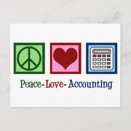 Peace Love Accounting Briefkaart