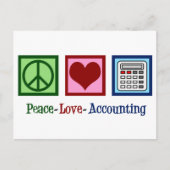 Peace Love Accounting Briefkaart (Voorkant)