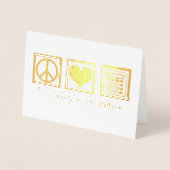 Peace Love Accounting Company Custom Gold Foil Folie Kaarten (Voorkant)