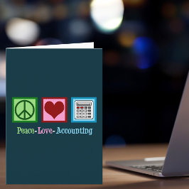 Peace Love Accounting Feestdagen Kaart