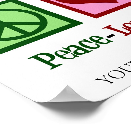 Peace Love Accounting Kantoor Poster (Hoek)