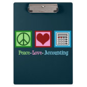 Peace Love Accounting Klembord (Voorkant)