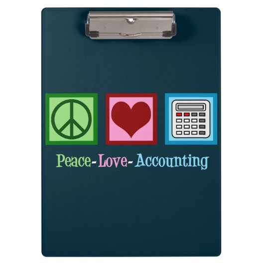 Peace Love Accounting Klembord (Voorkant)