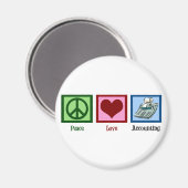 Peace Love Accounting Magneet (Voorkant / Achterkant)