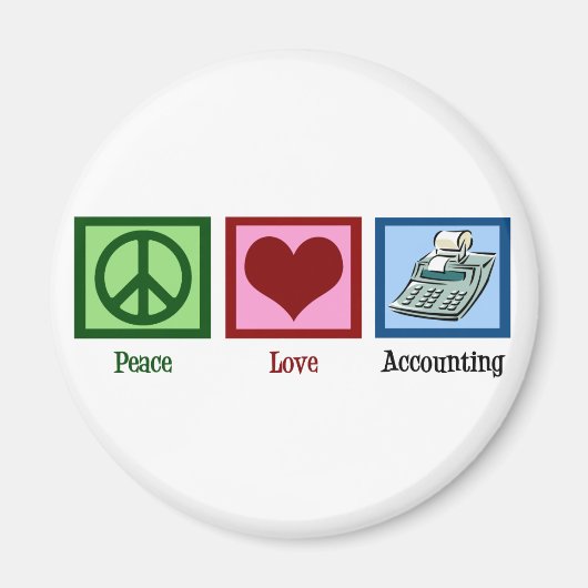 Peace Love Accounting Magneet (Voorkant)
