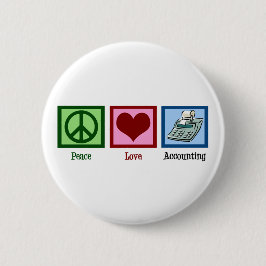 Peace Love Accounting Ronde Button 5,7 Cm