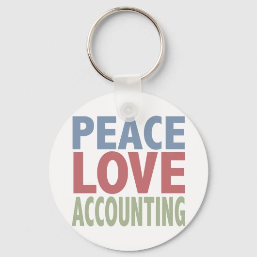 Peace Love Accounting Sleutelhanger (Voorkant)