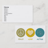 Peace Love Acting Visitekaartje (Voorkant / Achterkant)
