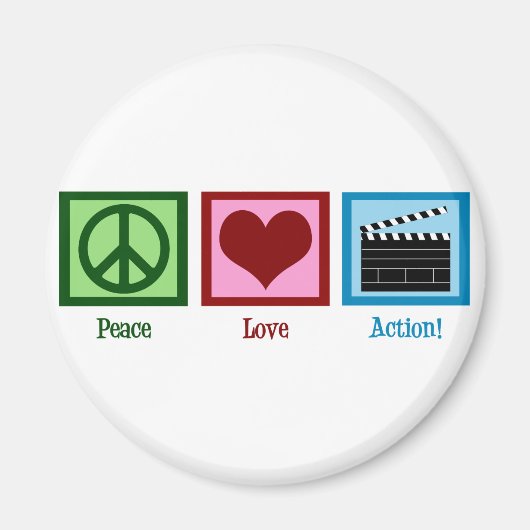 Peace Love Action! Magneet (Voorkant)