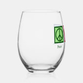 Peace Love Acupunction Cute Acupuncturist Wijnglas Zonder Voet (Rechts)