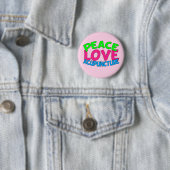 Peace Love Acupunction Ronde Button 5,7 Cm (In situ)