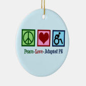Peace Love Adapted PE Teacher Keramisch Ornament (Rechts)
