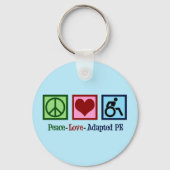 Peace Love Adapted PE Teacher Sleutelhanger (Voorkant)