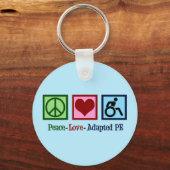 Peace Love Adapted PE Teacher Sleutelhanger (Voorkant)