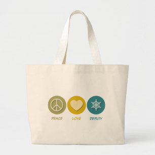 Peace Love Adjunct Grote Tote Bag