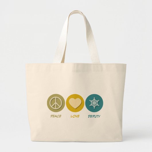 Peace Love Adjunct Grote Tote Bag (Voorkant)