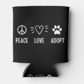 Peace Love Adopt Blikjeskoeler (Voorkant)