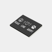 Peace Love Adopt Post-it® Notes (Schuin)