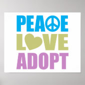 Peace Love Adopt Poster (Voorkant)