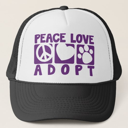 Peace Love Adopt Trucker Pet (Voorkant)