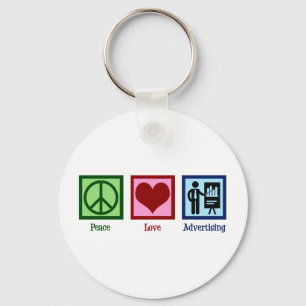 Peace Love Adverteren Executive Sleutelhanger