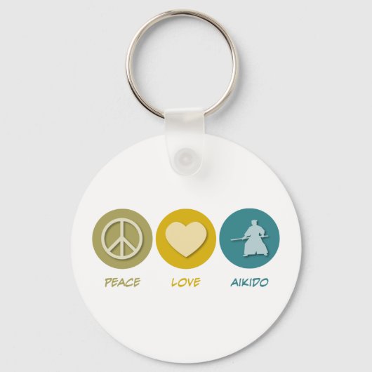 Peace Love Aikido Sleutelhanger (Voorkant)