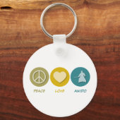 Peace Love Aikido Sleutelhanger (Voorkant)