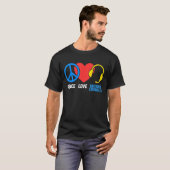 Peace Love Air Traffic Controller Airplan T-shirt (Voorkant volledig)